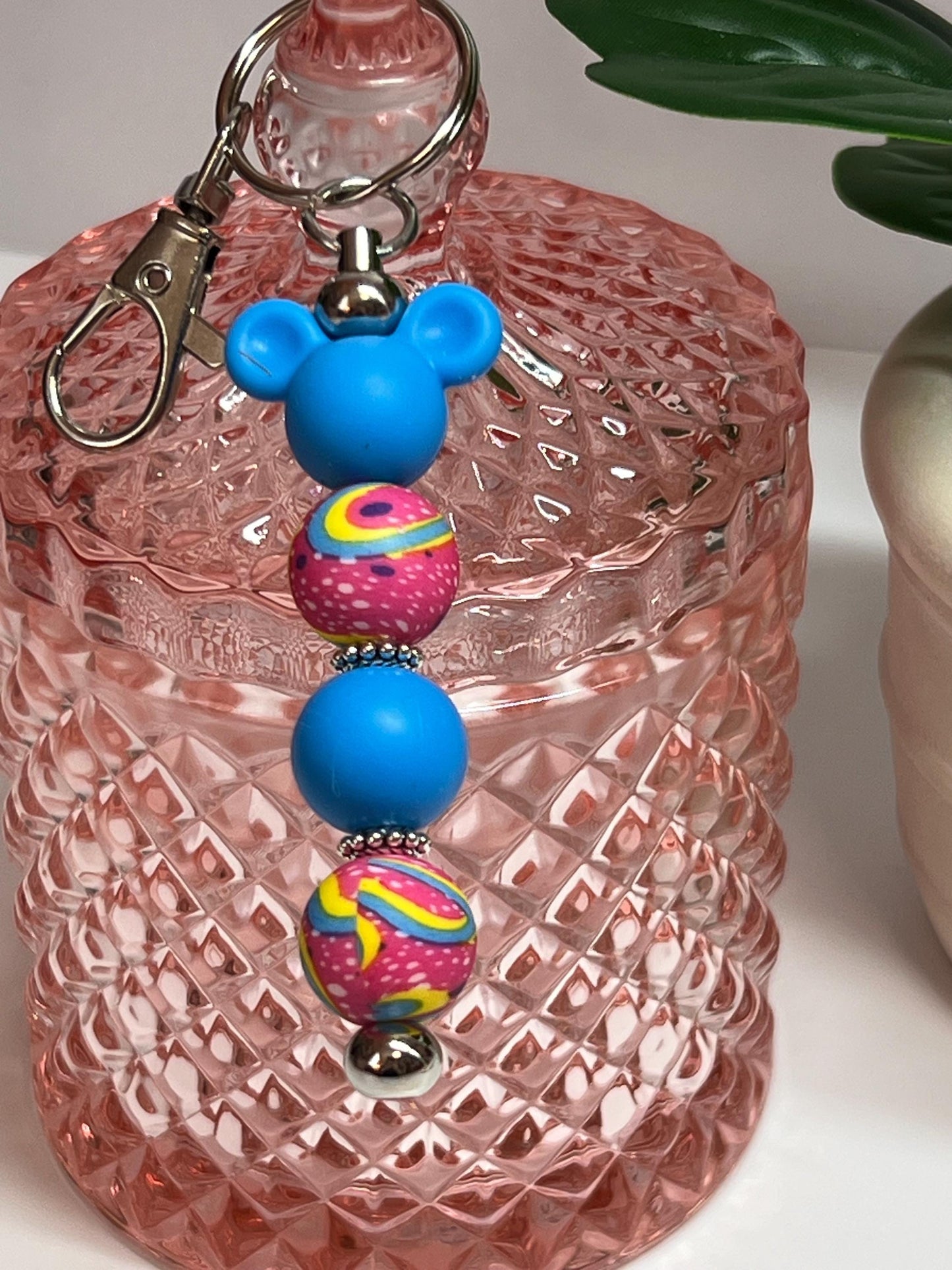 Mickey Silicone Bead Keychain: Bag Charm, Stocking Stuffer