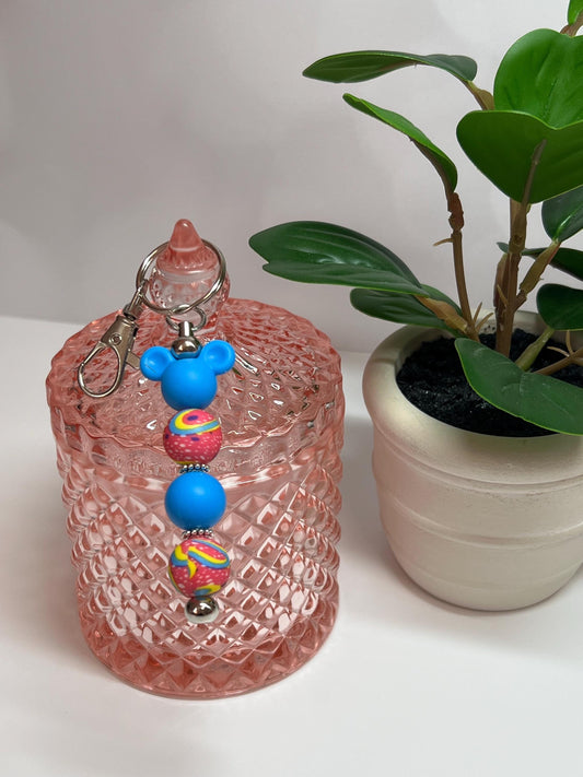 Mickey Silicone Bead Keychain: Bag Charm, Stocking Stuffer