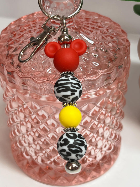 Mickey Silicone Bead Keychain: Bag Charm, Stocking Stuffer