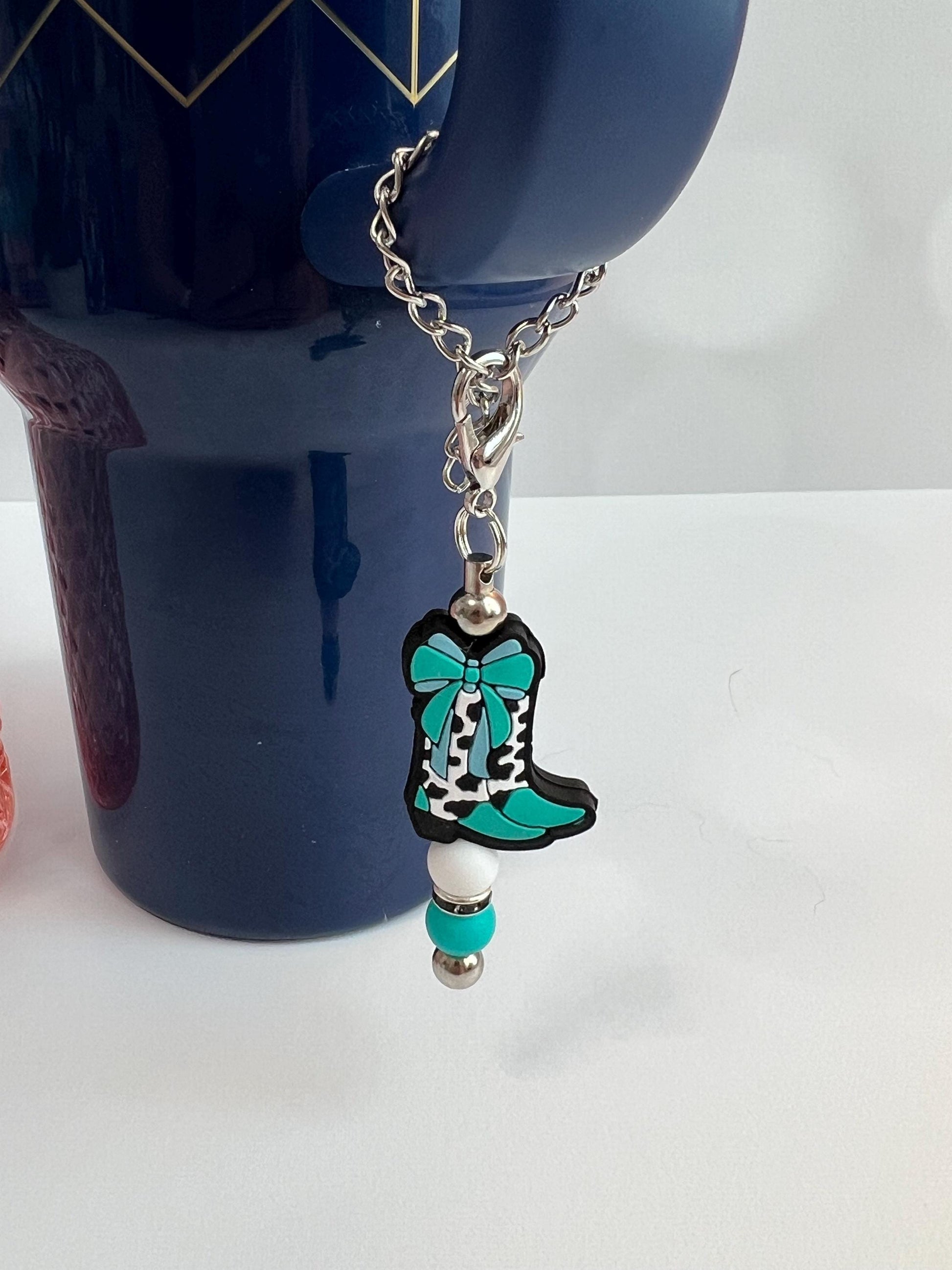 Cowgirl Boot Cup Charm: Tumbler, Bag, Backpack Accessory
