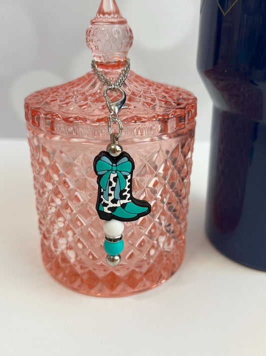 Cowgirl Boot Cup Charm: Tumbler, Bag, Backpack Accessory