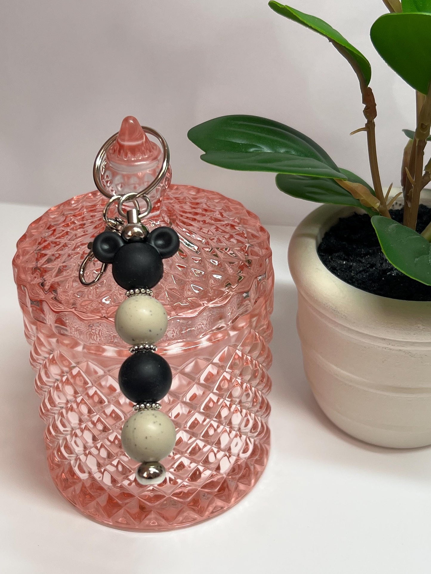 Mickey Silicone Bead Keychain: Bag Charm, Stocking Stuffer