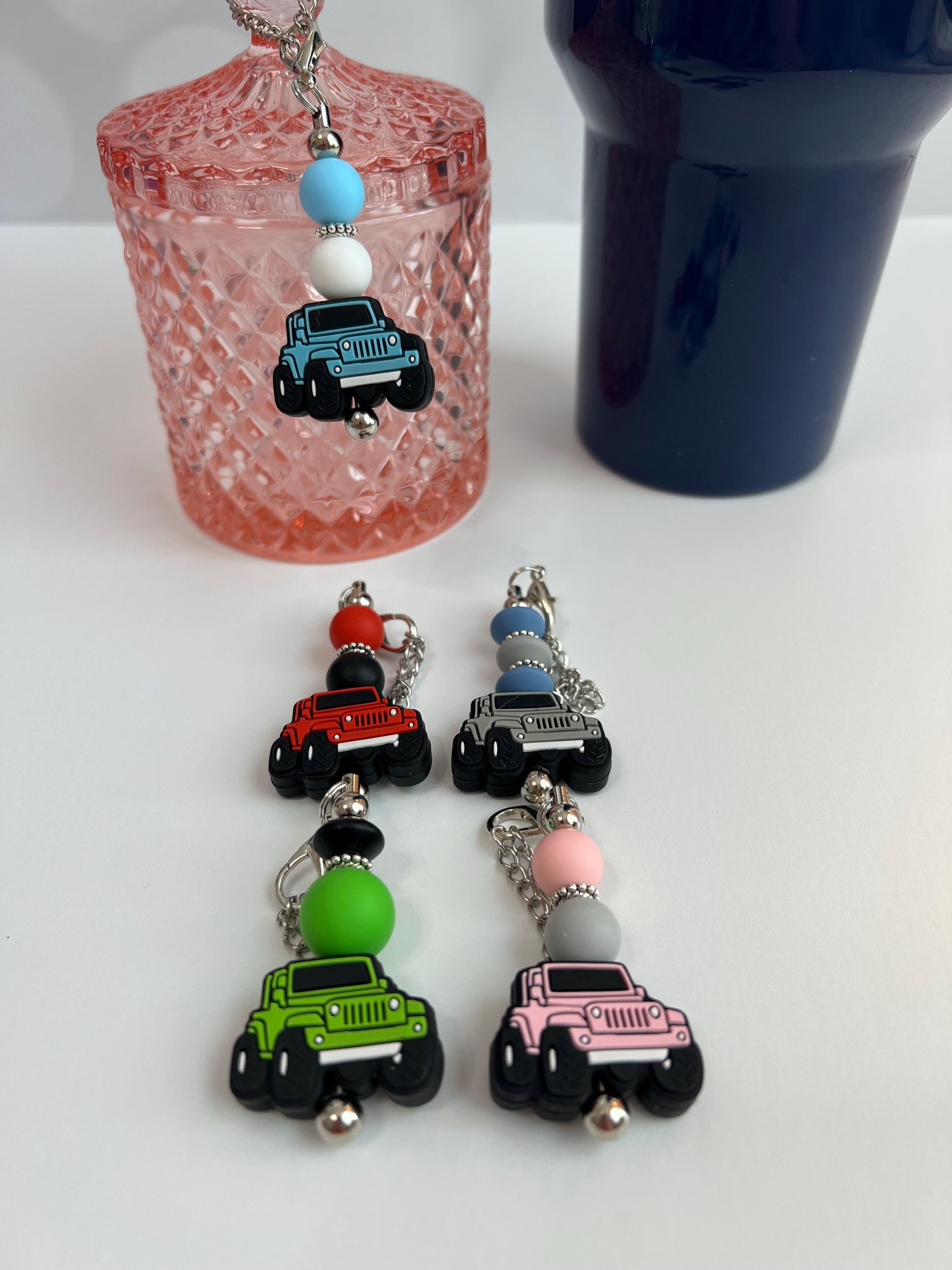 Jeep Tumbler Charm: Cup/Bag Accessory