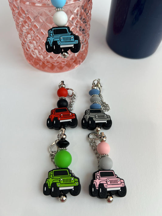 Jeep Tumbler Charm: Cup/Bag Accessory