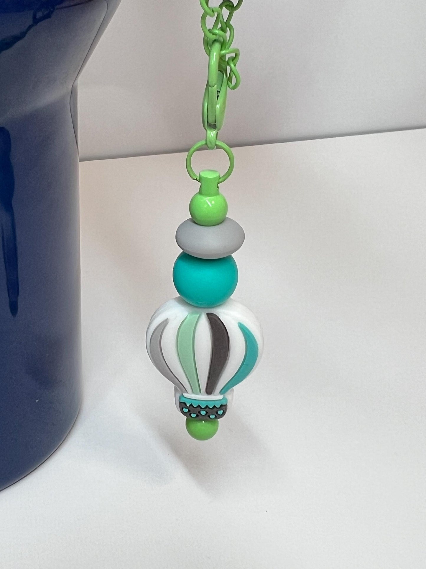 Hot Air Balloon Cup Charm: Tumbler, Bag, Backpack Accessory