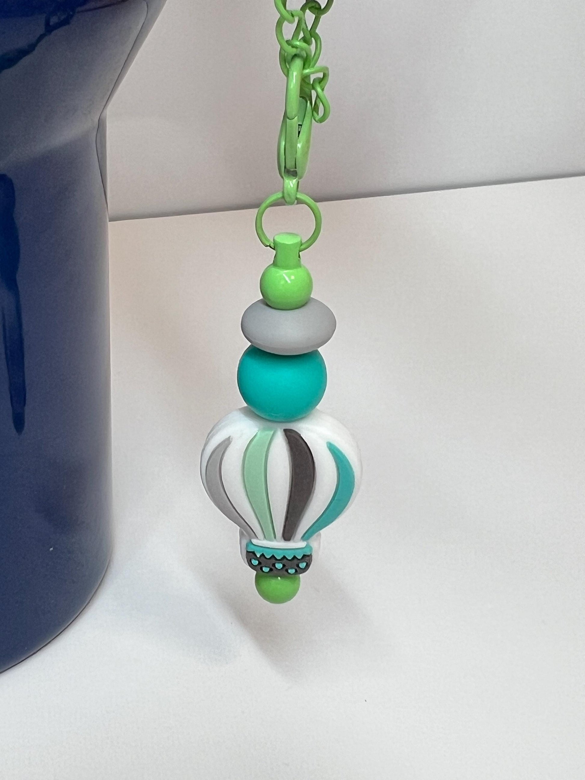 Hot Air Balloon Cup Charm: Tumbler, Bag, Backpack Accessory