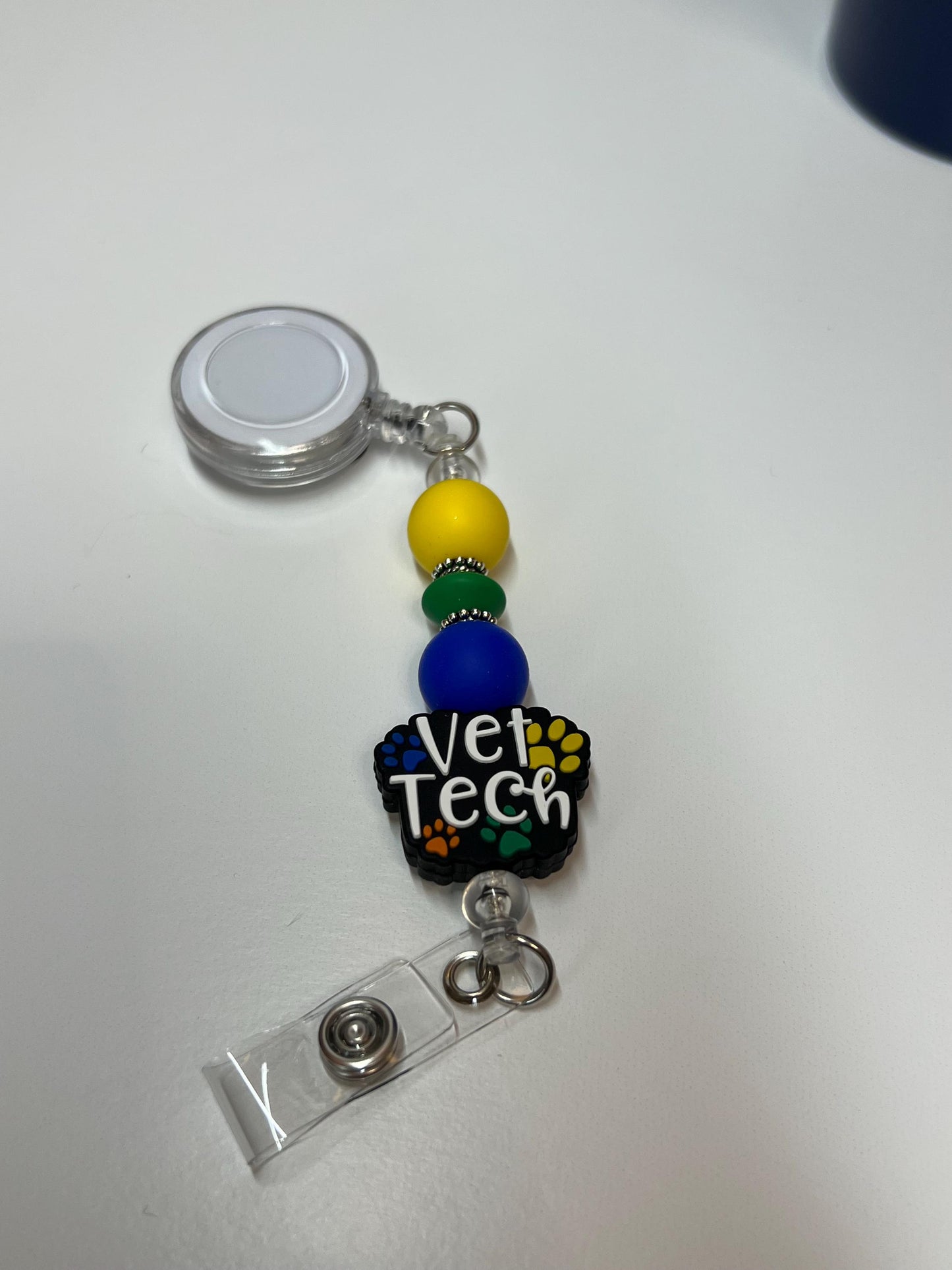 Vet Tech - Badge Reel, Keychain, Tumbler/Bag Charm - Stanley, Bogg, Gift, Medical