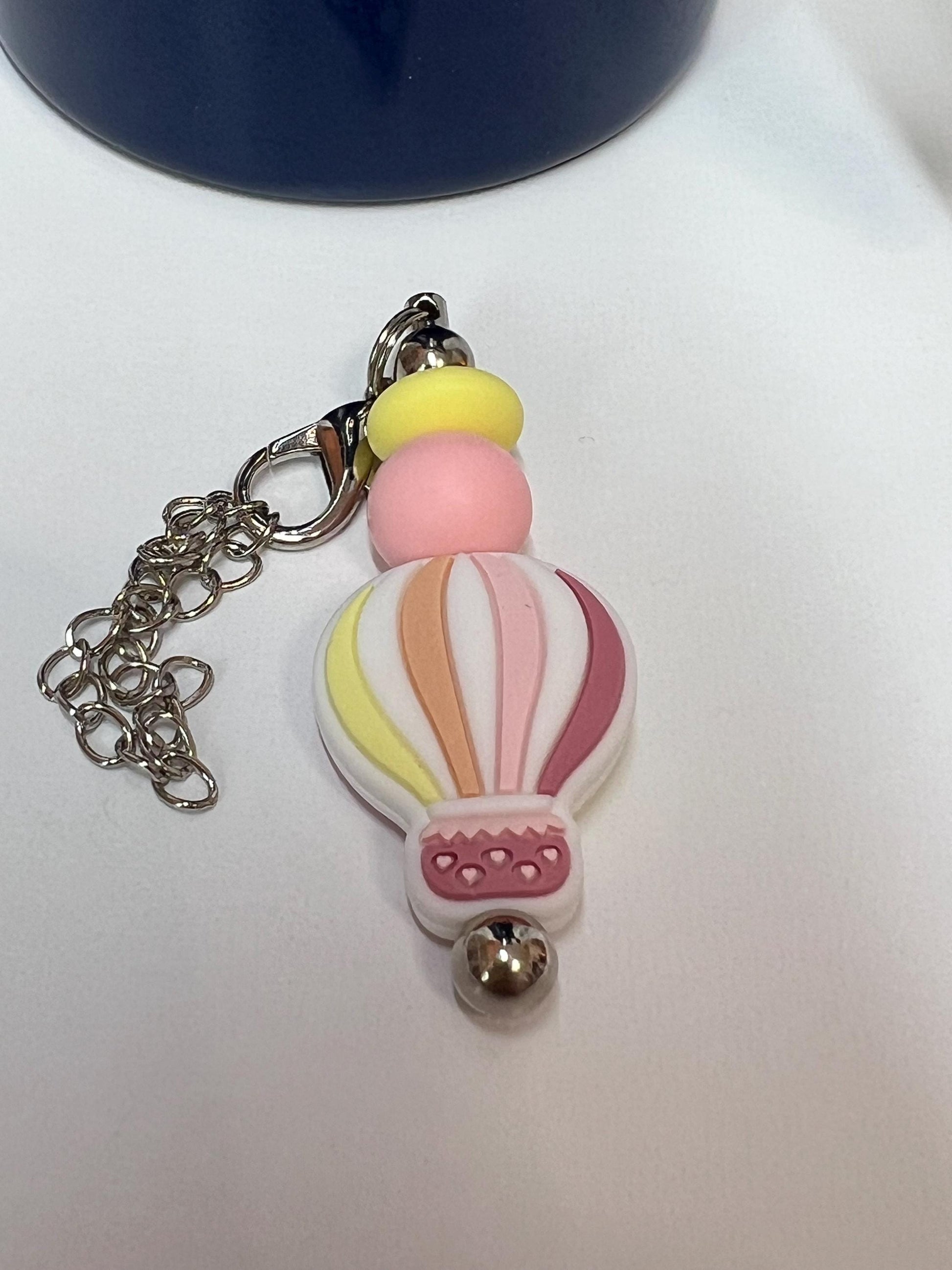 Hot Air Balloon Cup Charm: Tumbler, Bag, Backpack Accessory