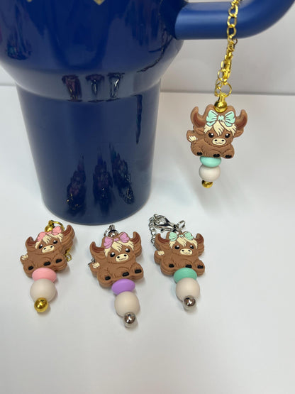 Highland Cow Stanley/Bogg Bag Charm: Tumbler/Purse Accessory