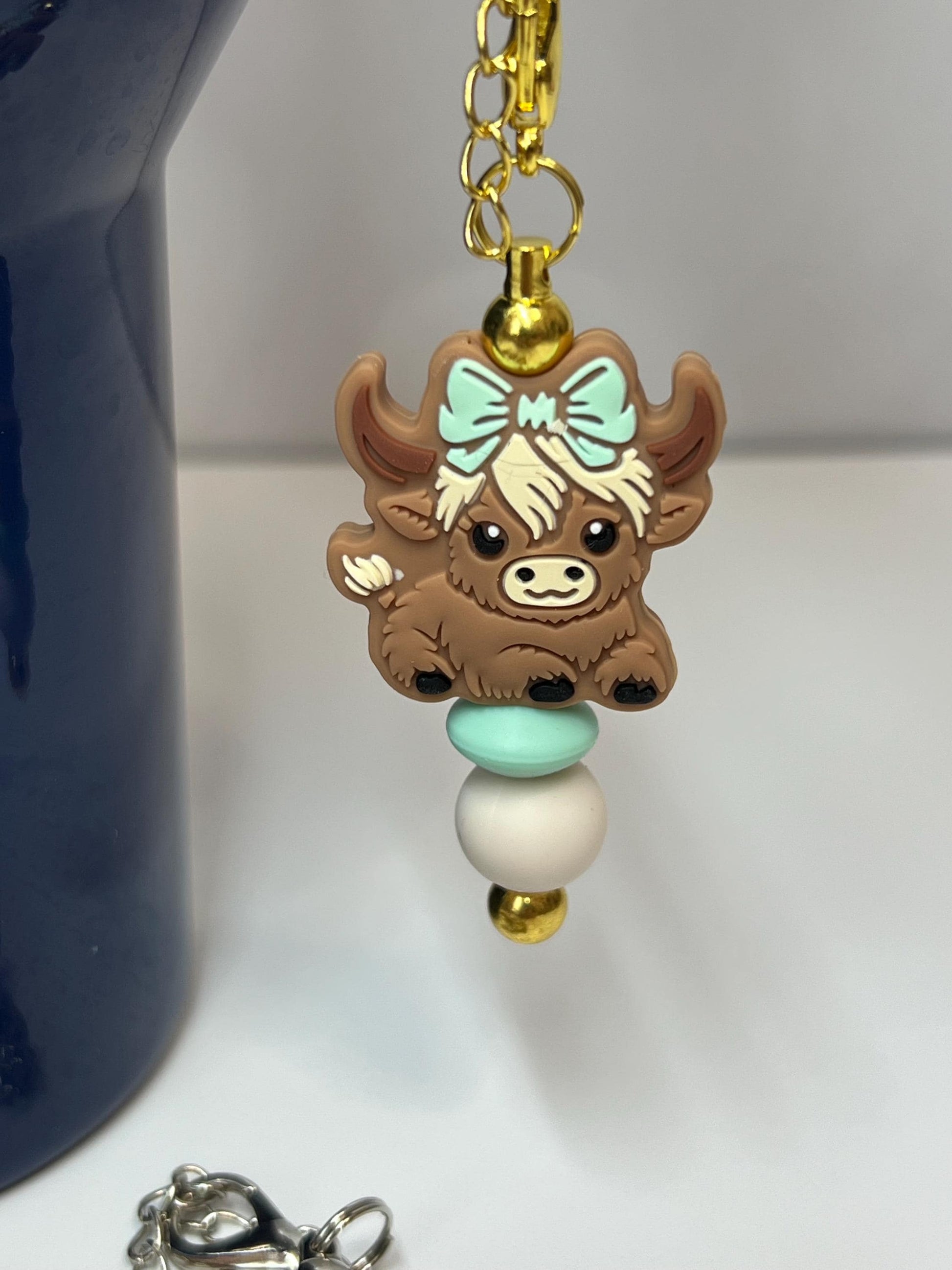 Highland Cow Stanley/Bogg Bag Charm: Tumbler/Purse Accessory