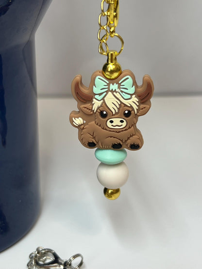 Highland Cow Stanley/Bogg Bag Charm: Tumbler/Purse Accessory