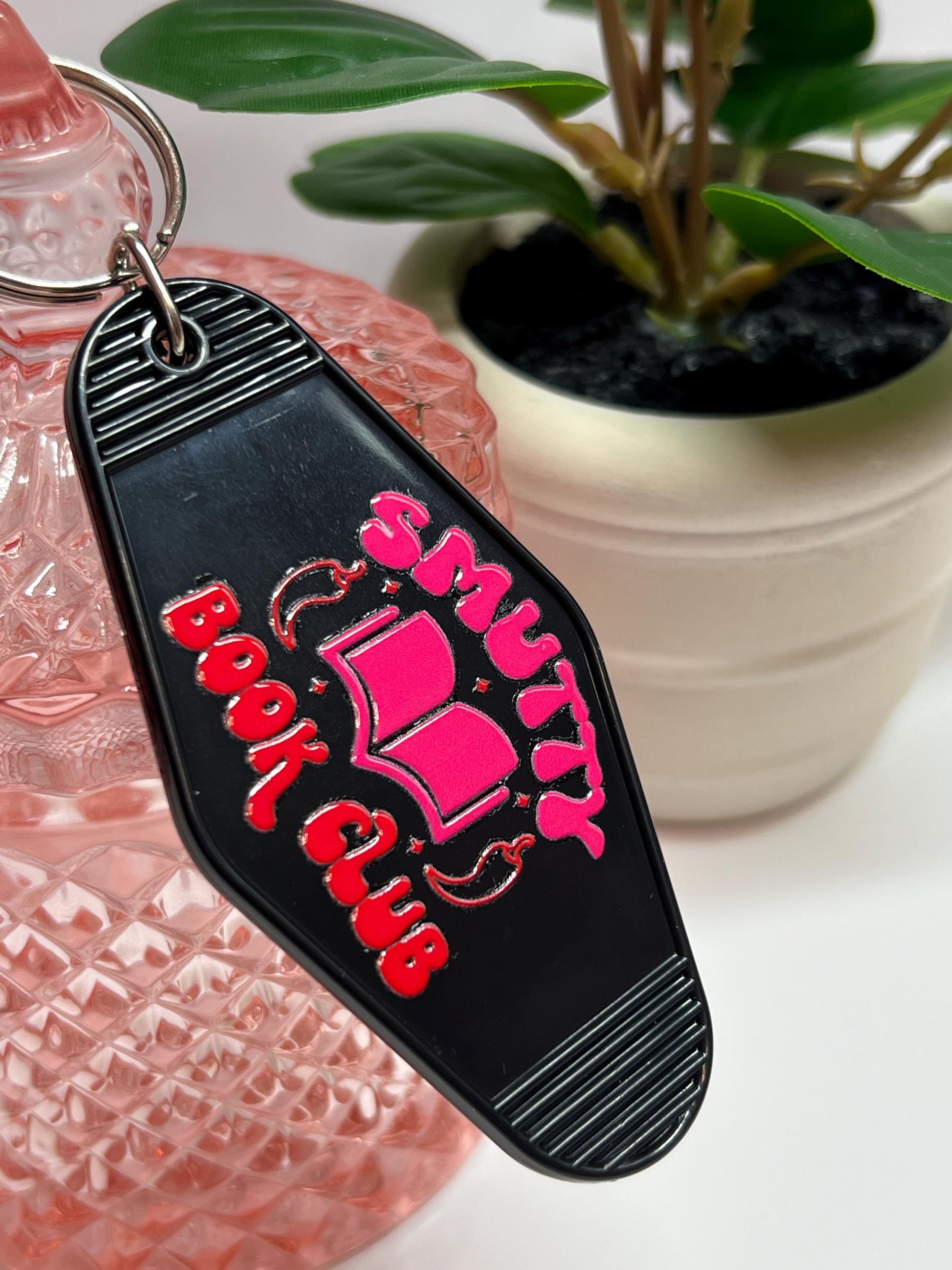 Smutty Book Club Motel Keychain: Gift for Book Lover