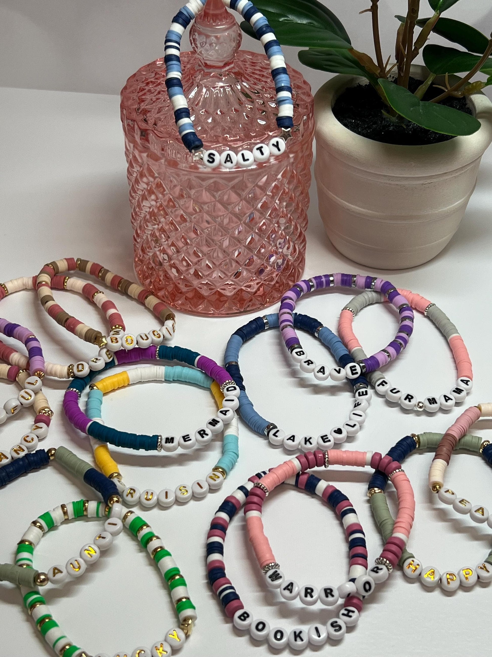 Handmade Expression Beaded Bracelet - Gift for Her, Fur Mama, Auntie, Book Lover