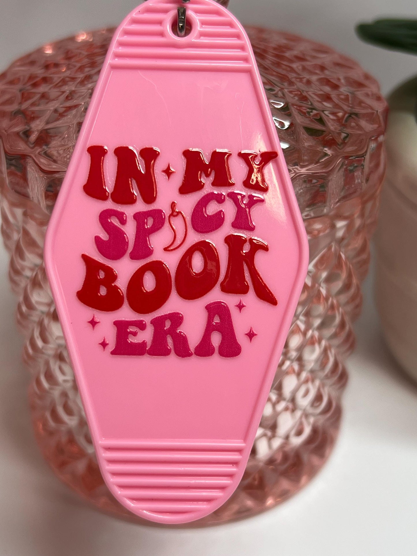 In My Spicy Book Era Motel Keychain: Gift for Book Lover
