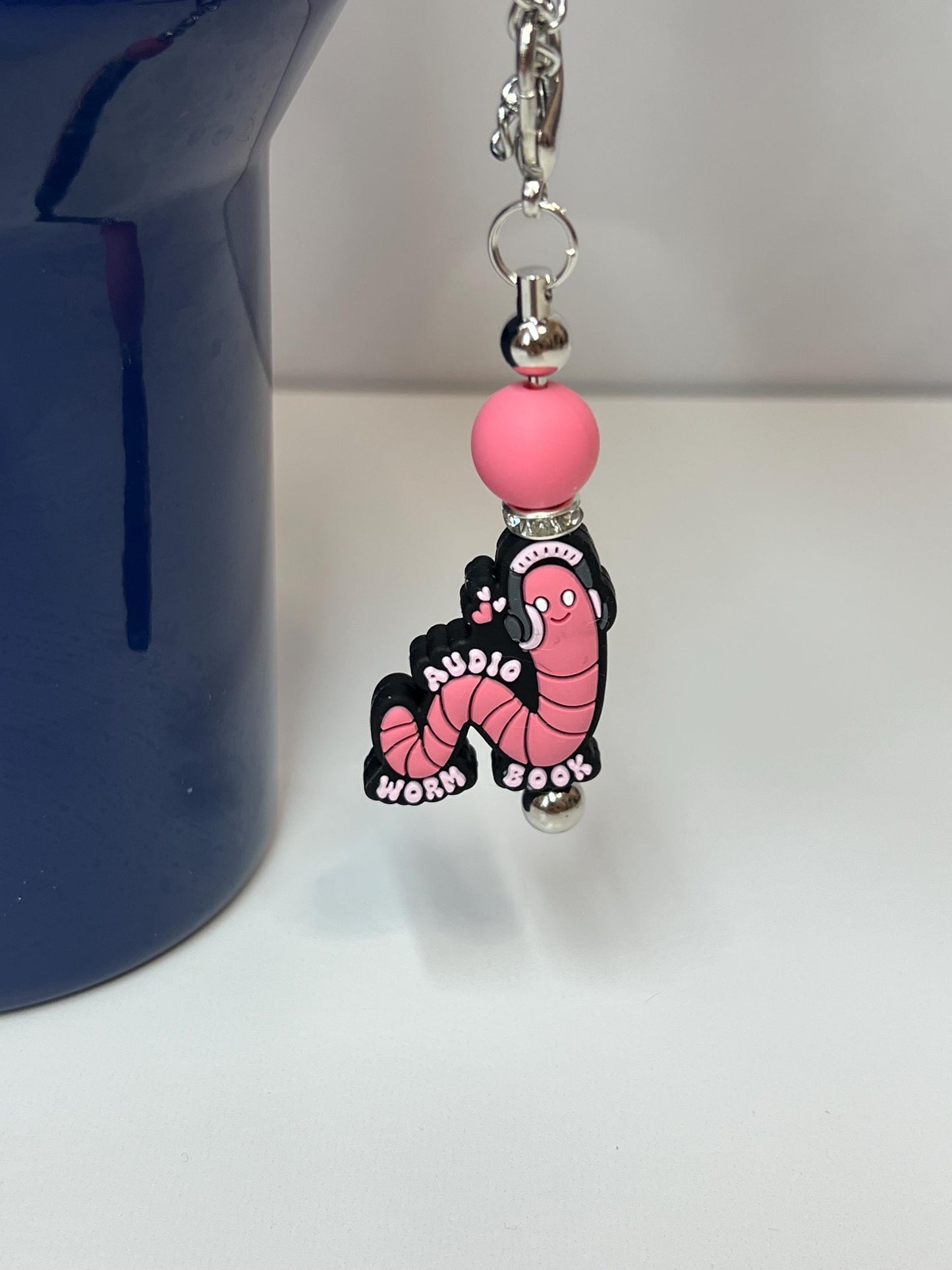 Audio Bookworm Book Saying Stanley/Bogg | Decoration | Charm | Purse Accessory | Backpack