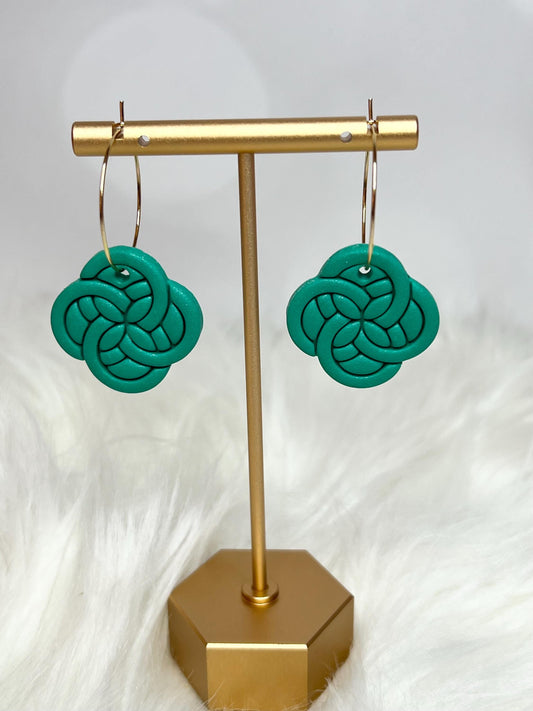 Handmade, Lightweight, Clay Hoop Earrings