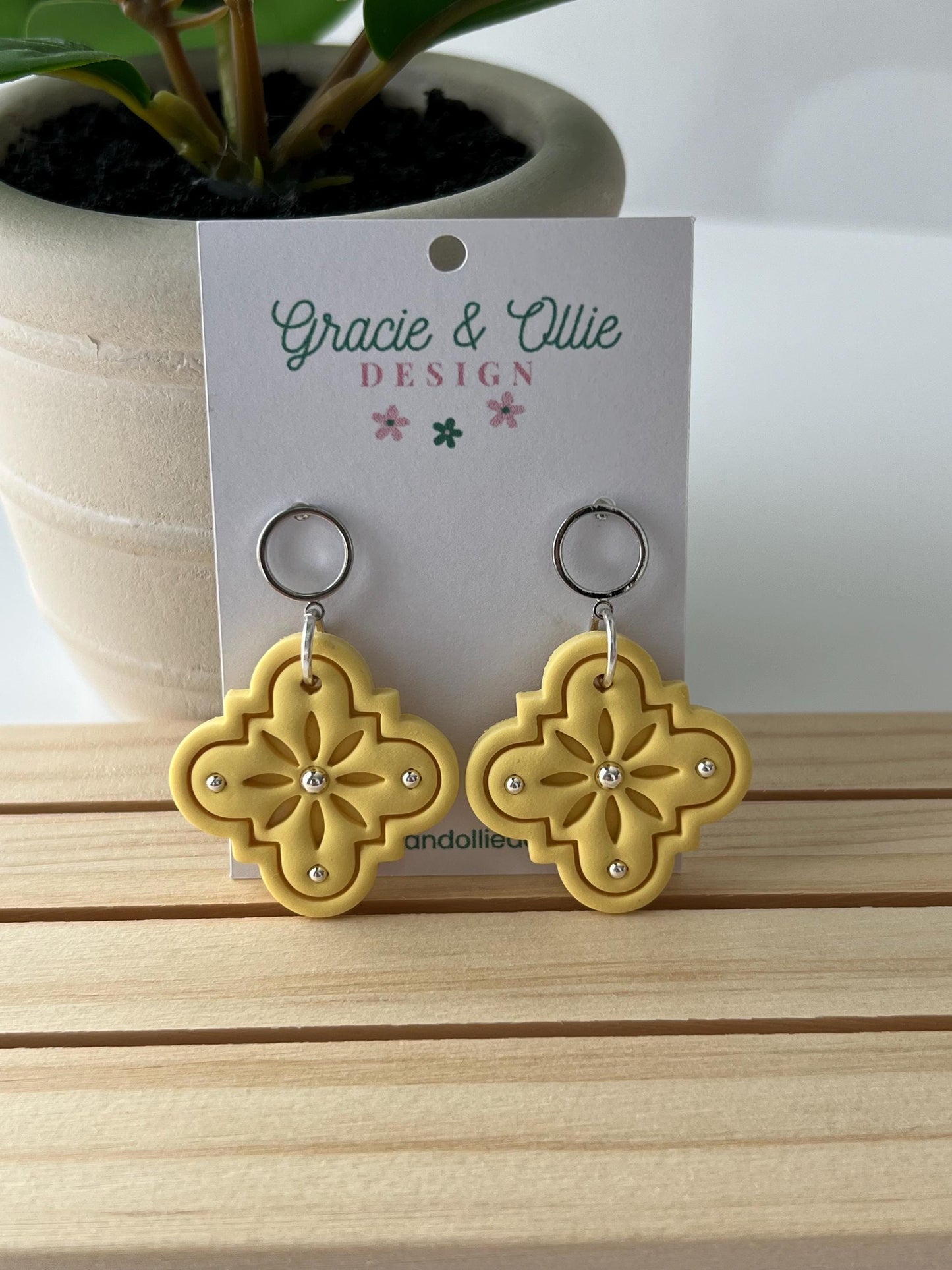 Handmade, Lightweight, Clay Earrings