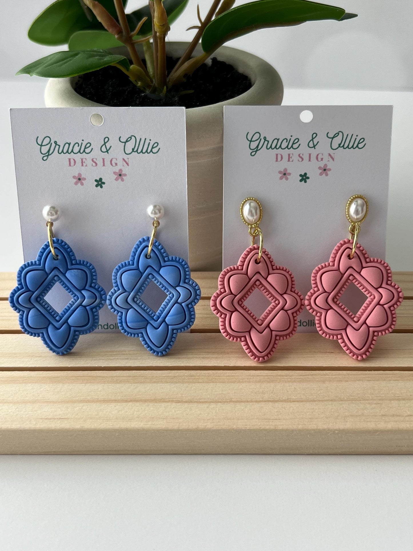 Handmade, Lightweight, Clay Earrings