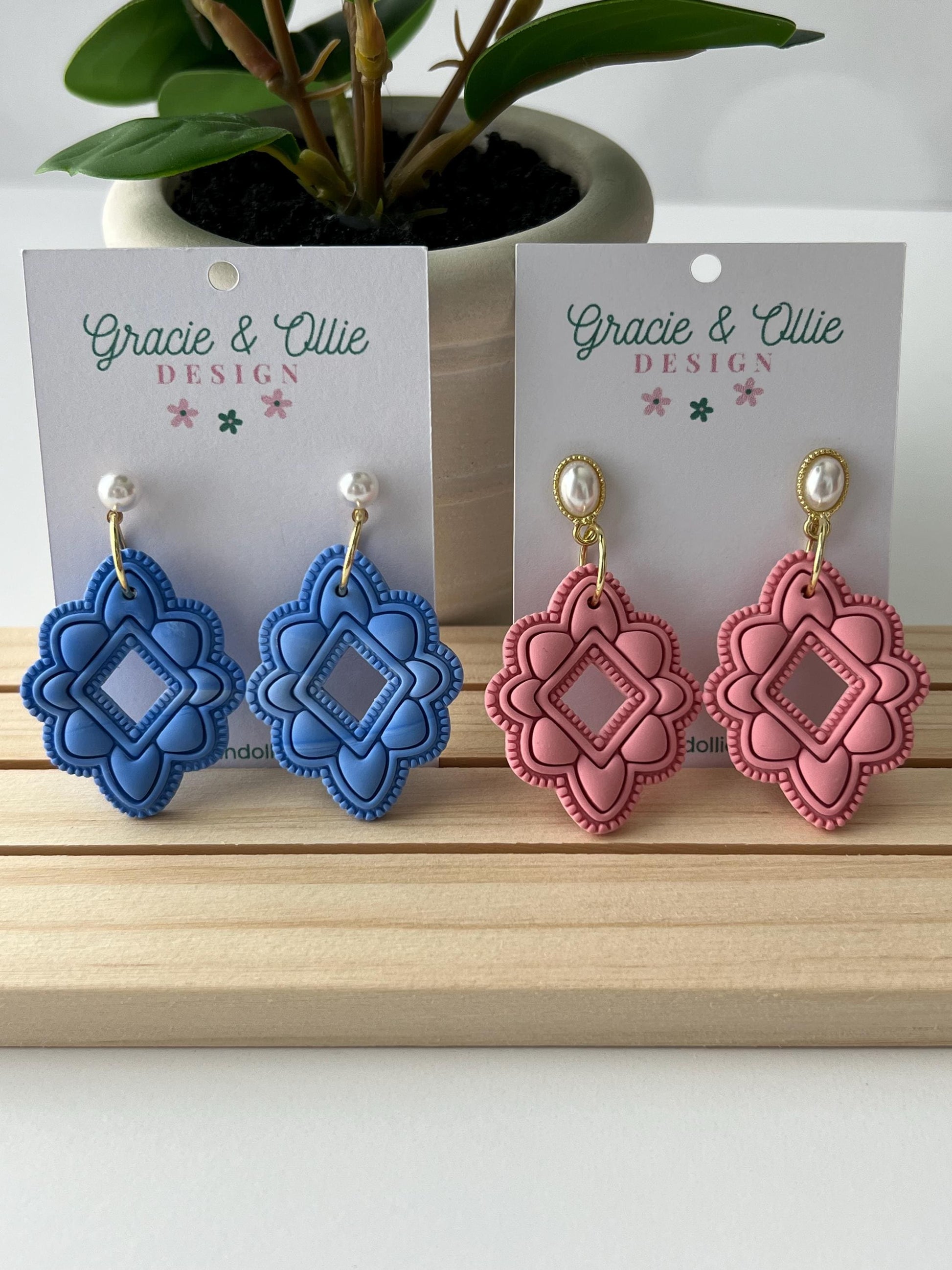 Handmade, Lightweight, Clay Earrings