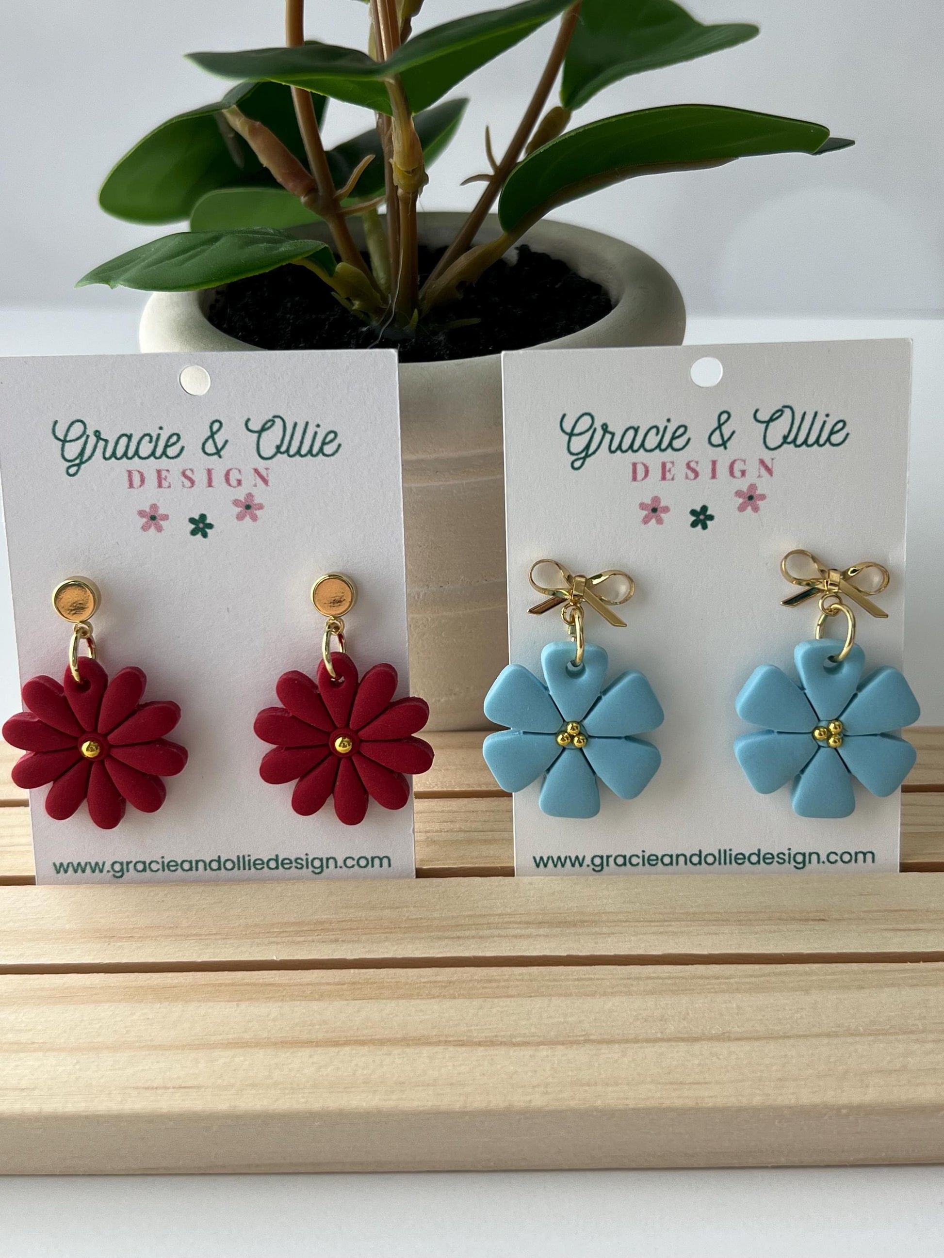 Handmade, Lightweight, Clay Earrings