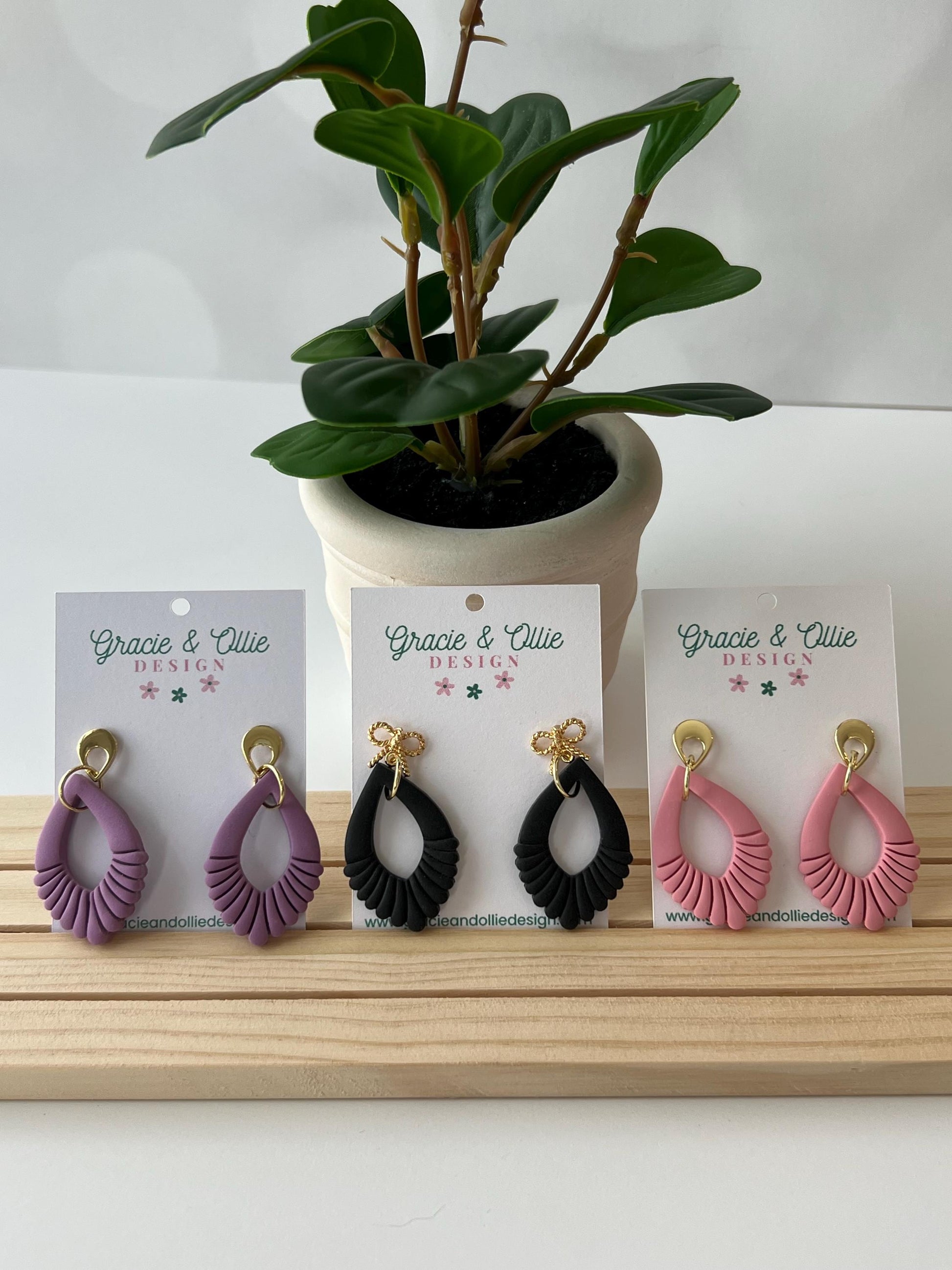 Handmade, Lightweight, Clay Earrings