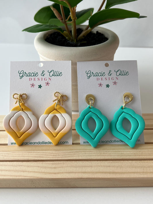 Handmade, Lightweight, Clay Earrings