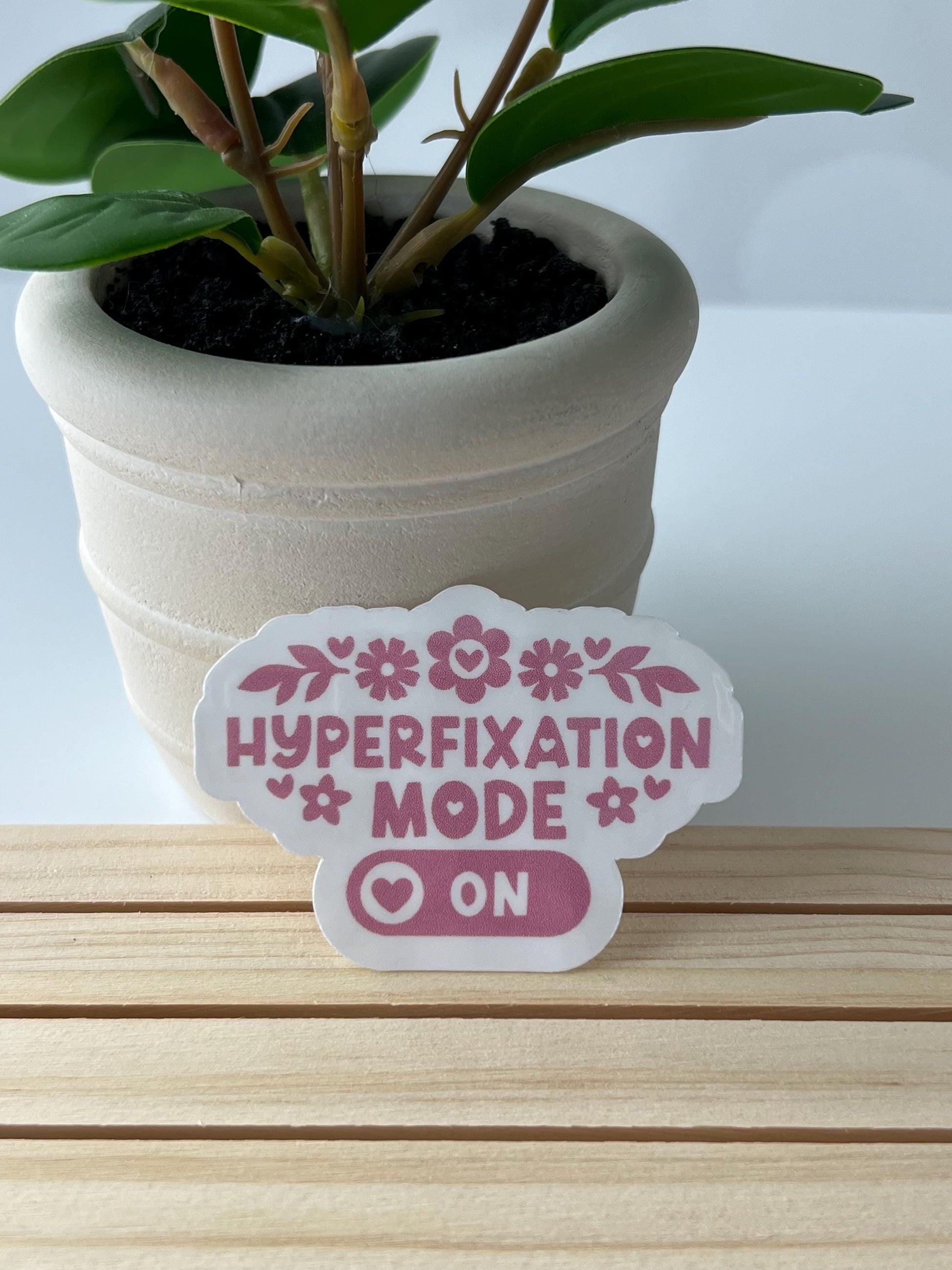 Hyper-fixation Mode - water-resistant, water bottles, laptop, kindle, mug