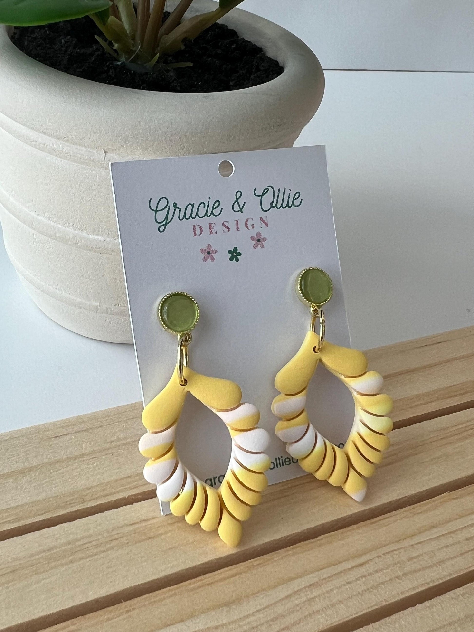 Handmade, Lightweight, Clay Earrings