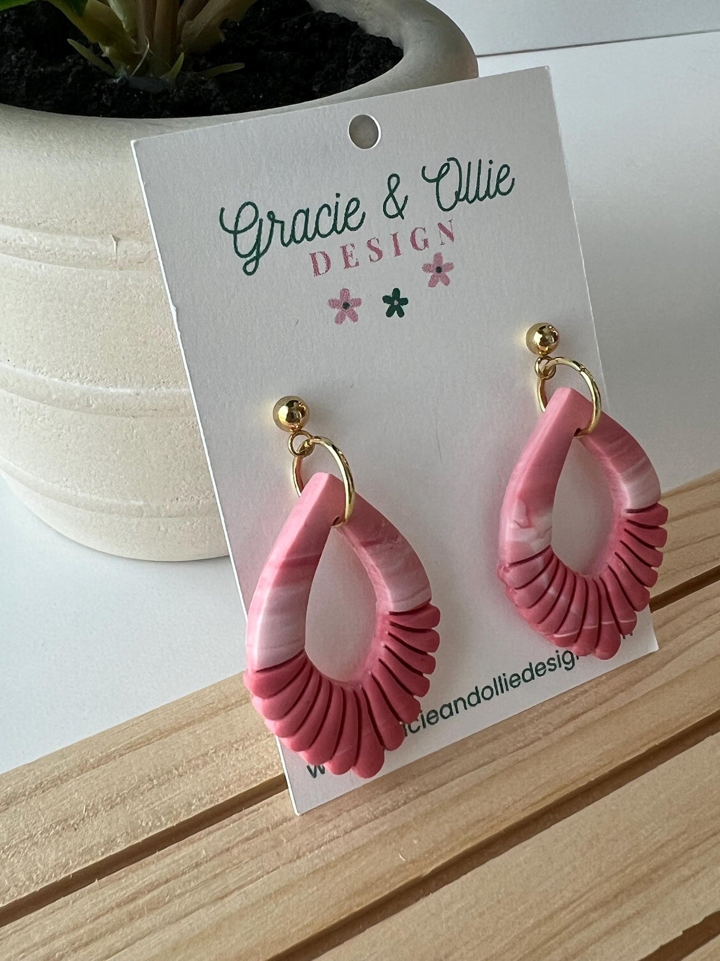 Handmade, Lightweight, Clay Earrings