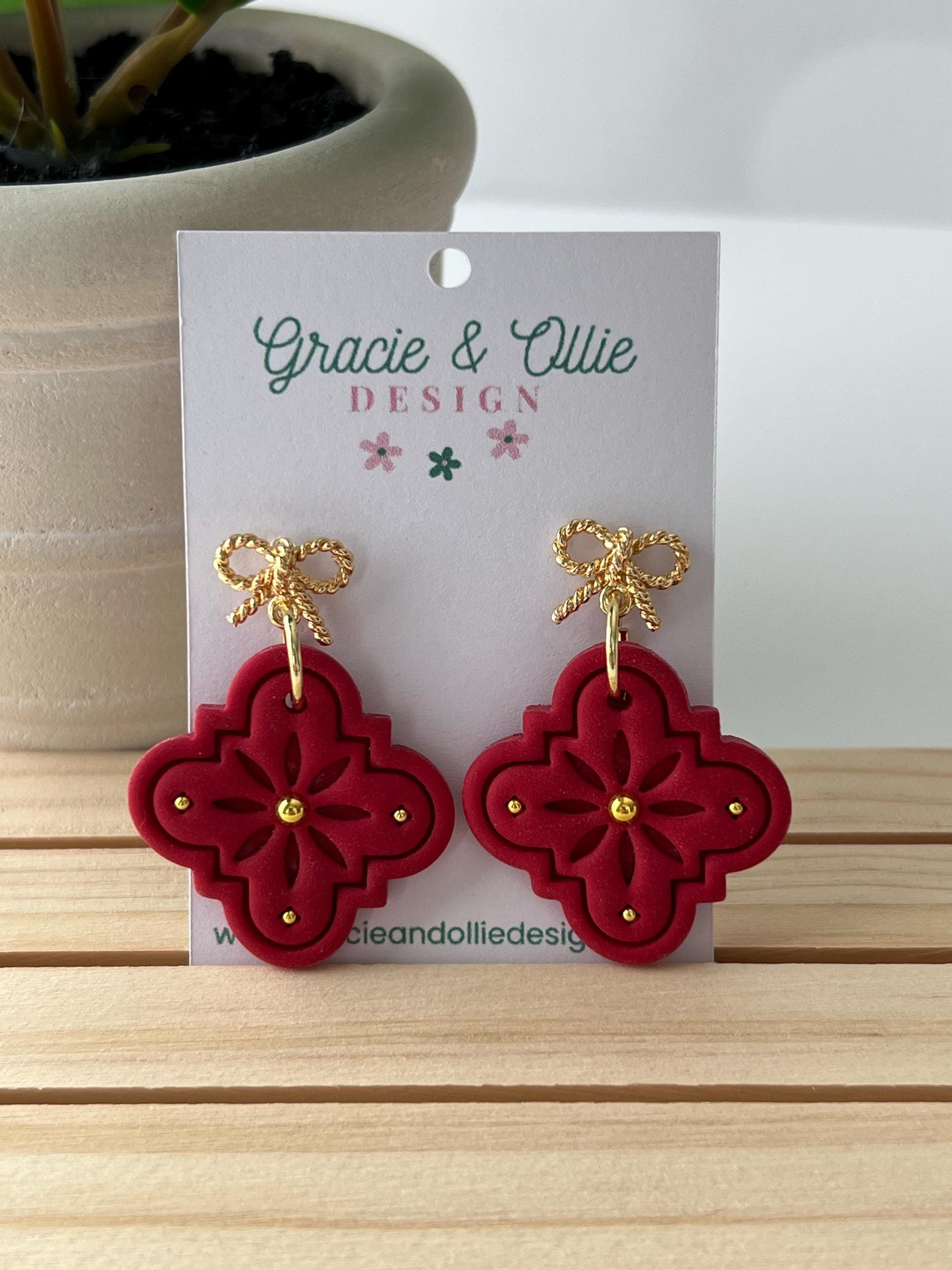 Handmade, Lightweight, Clay Earrings