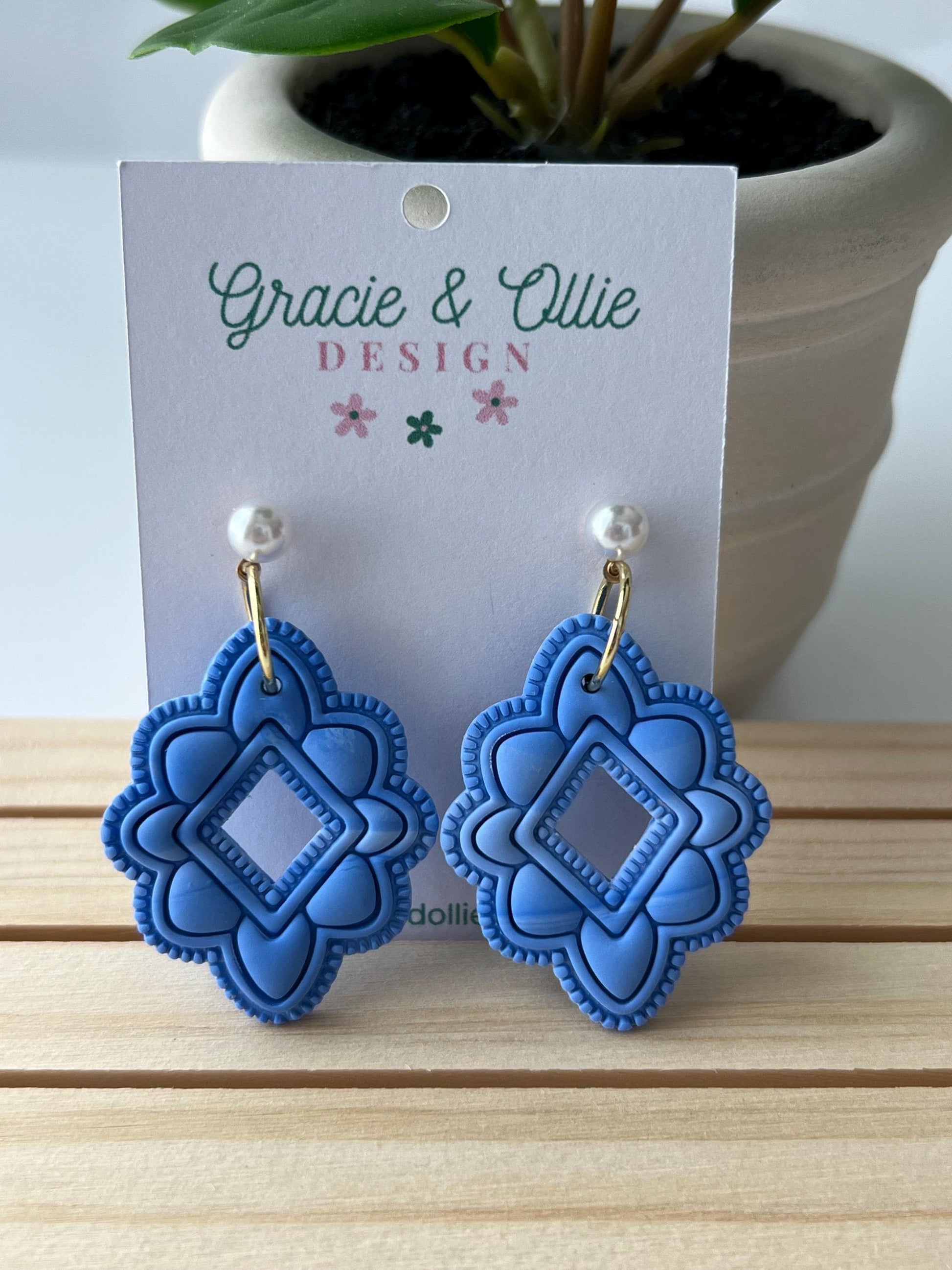Handmade, Lightweight, Clay Earrings