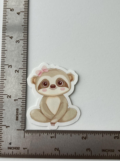 Yoga sloth sticker - water-resistant, water bottles, laptop, kindle, mug