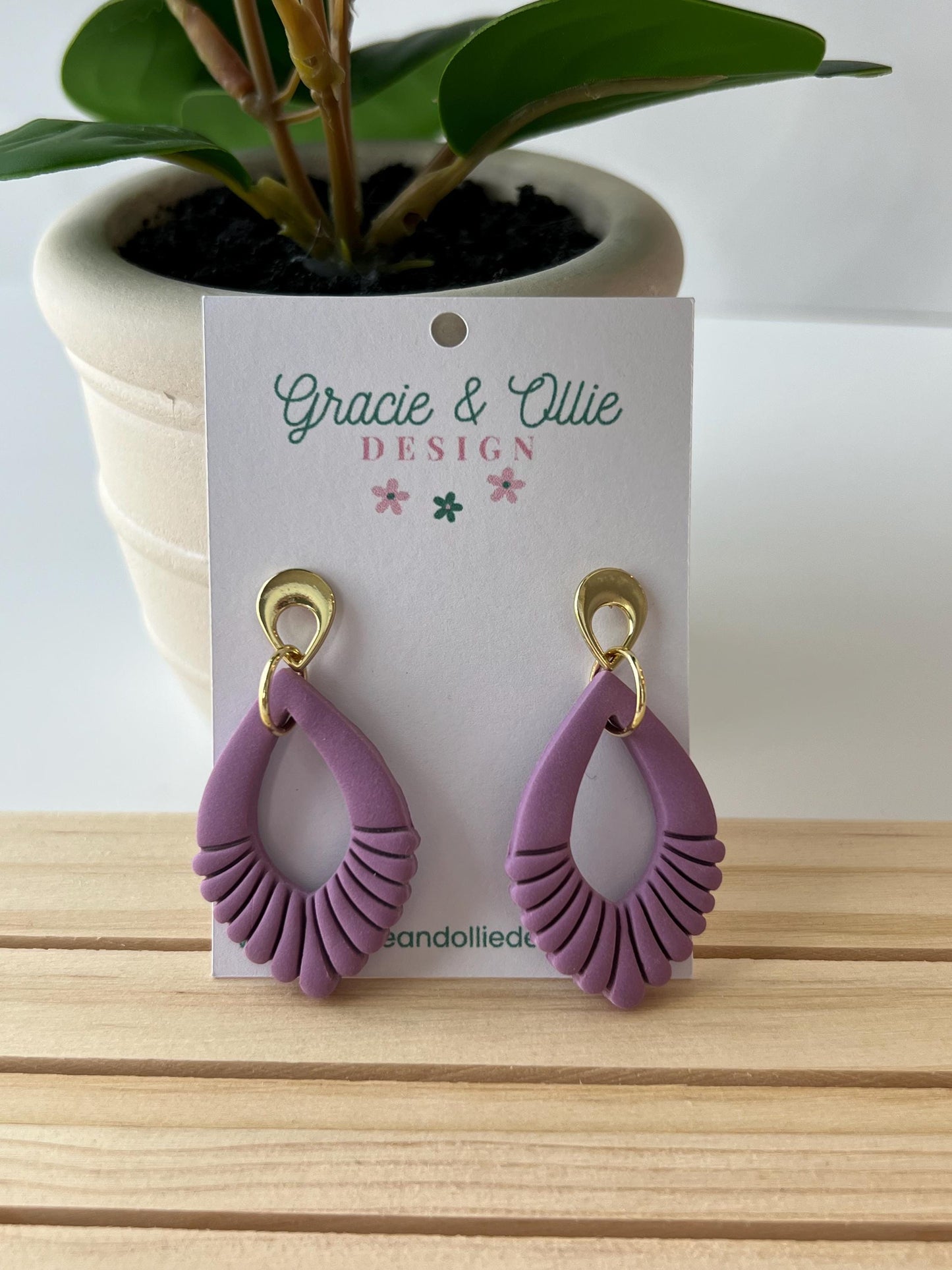 Handmade, Lightweight, Clay Earrings