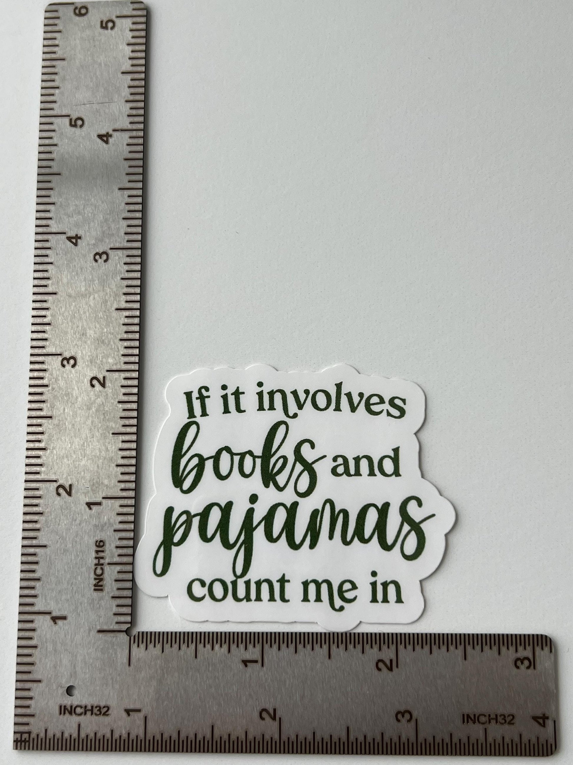 Books and Pajamas - water-resistant, water bottles, laptop, kindle, mug