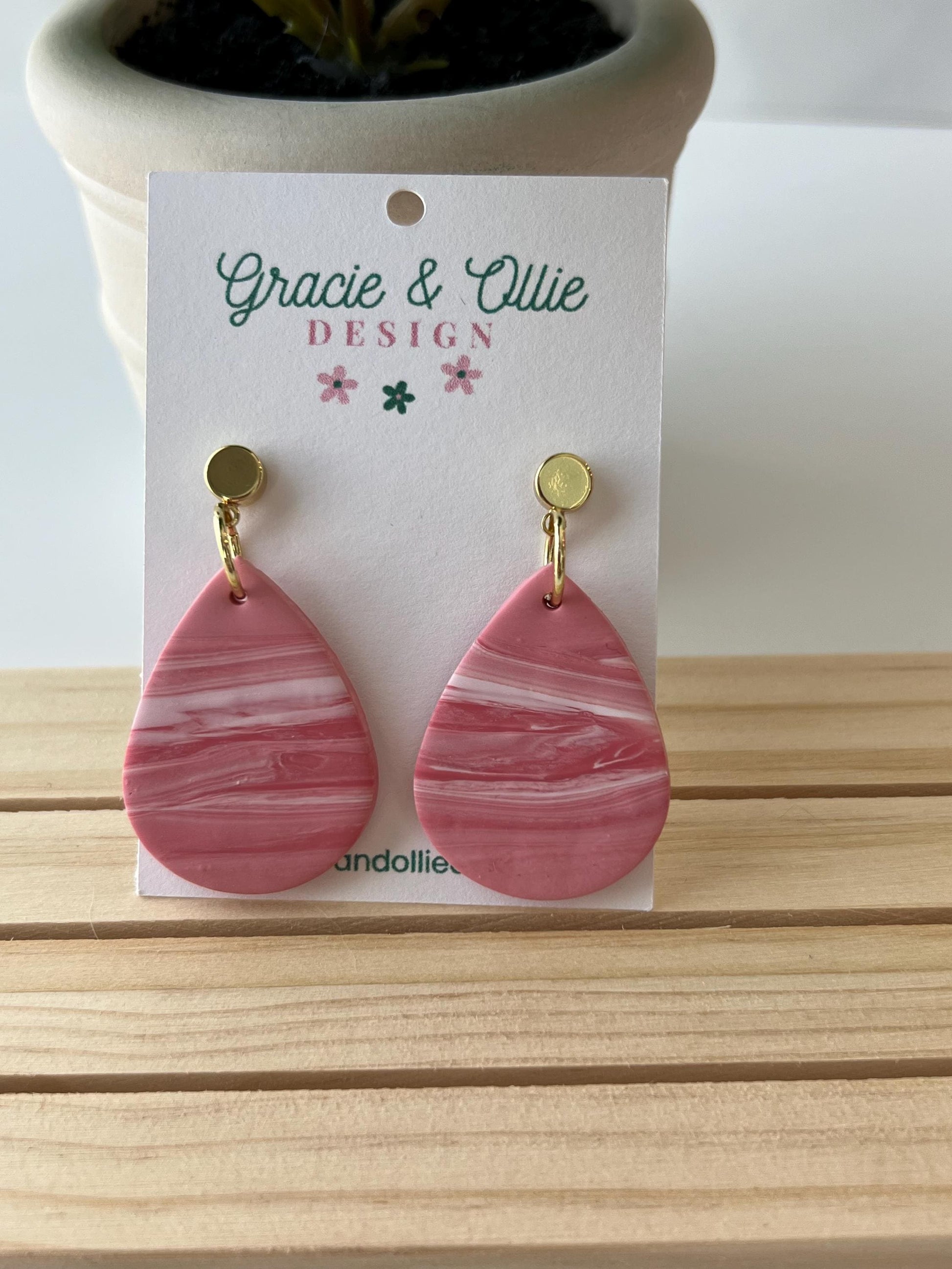Handmade, Lightweight, Clay Earrings