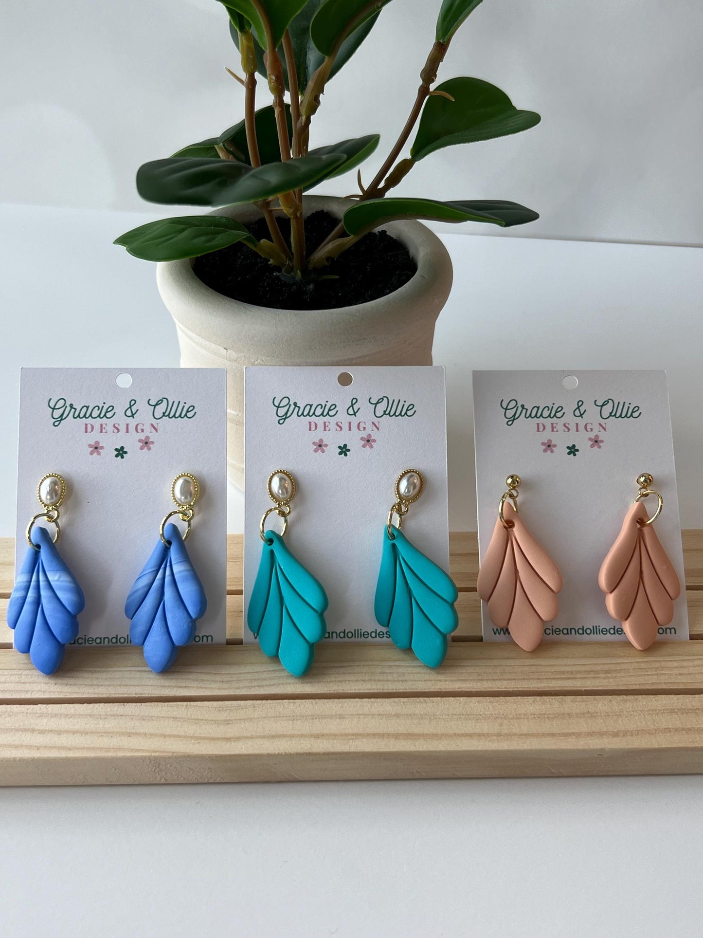 Handmade, Lightweight, Clay Earrings