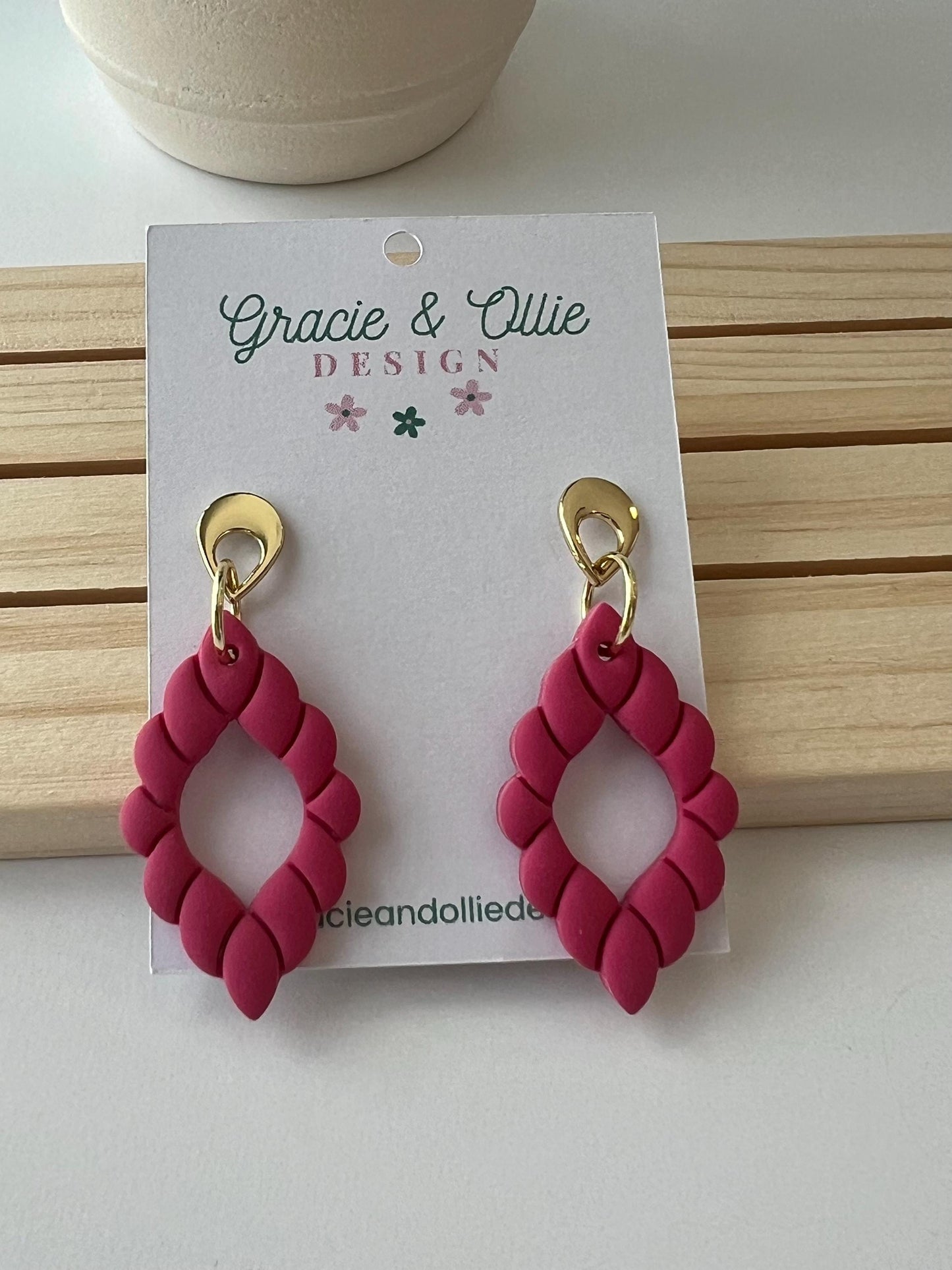 Handmade, Lightweight, Clay Earrings