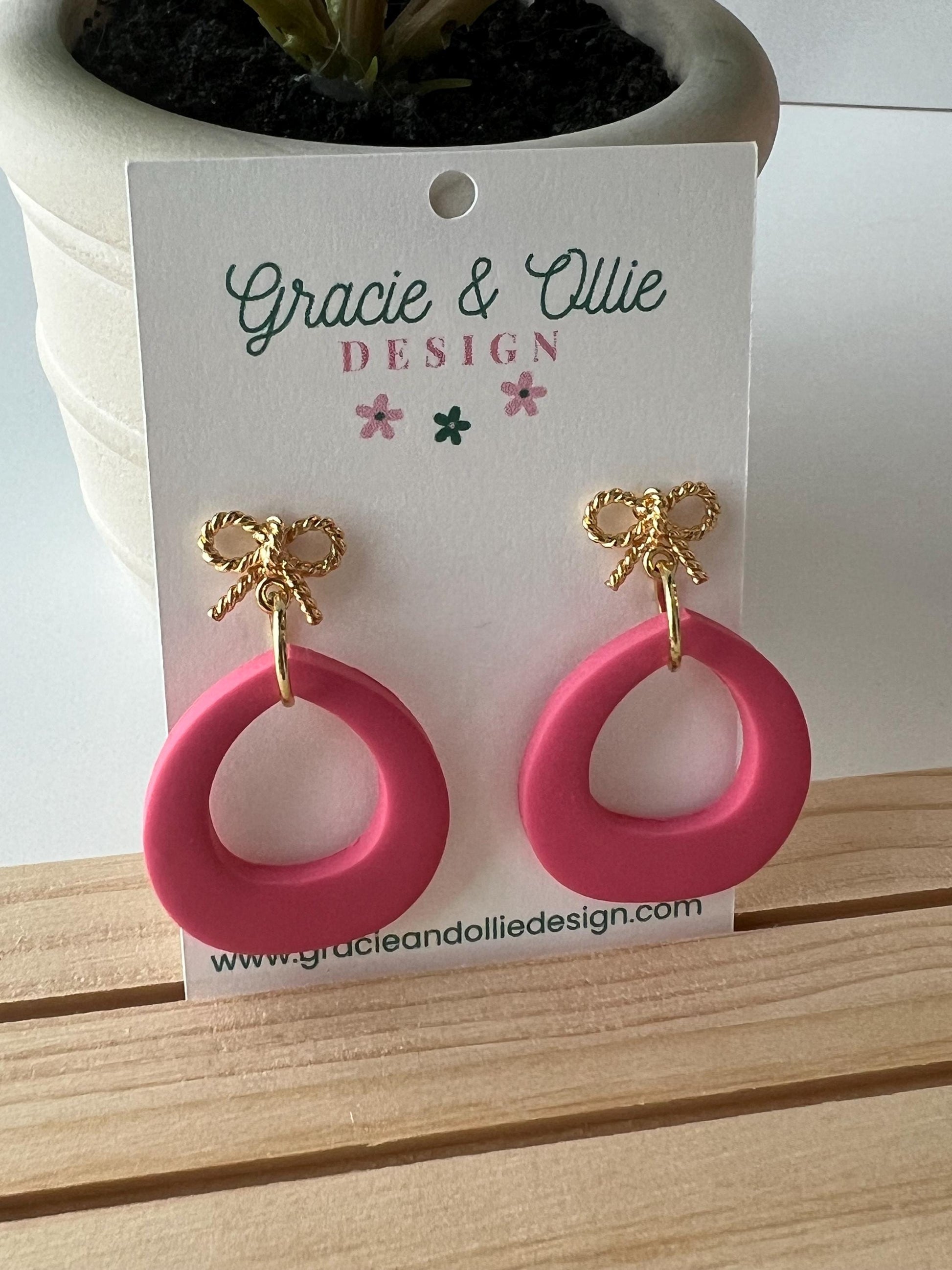 Handmade, Lightweight, Clay Earrings