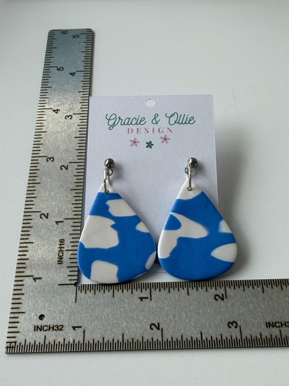 Handmade, Lightweight, Clay Earrings