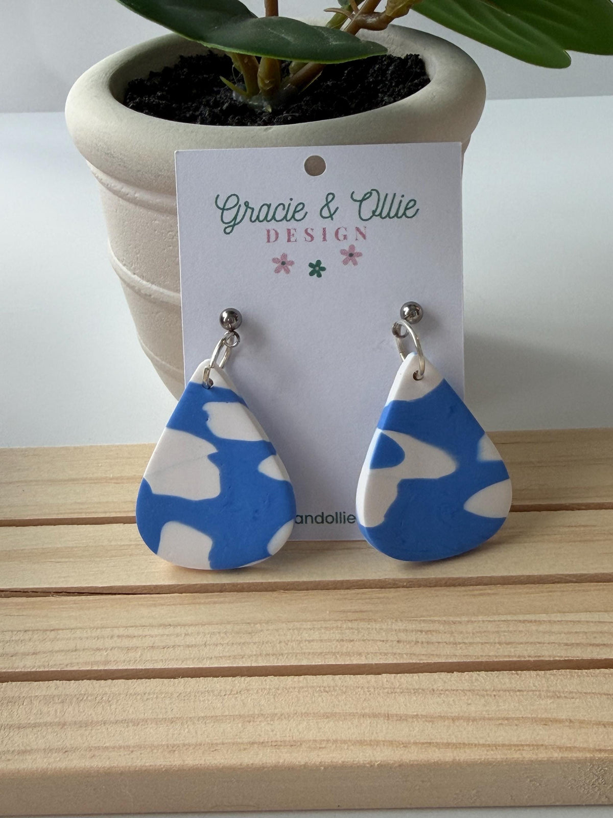 Handmade, Lightweight, Clay Earrings