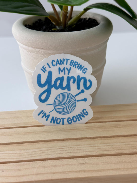 Knitting/Crocheting sticker -water-resistant, water bottles, laptop, kindle, mug